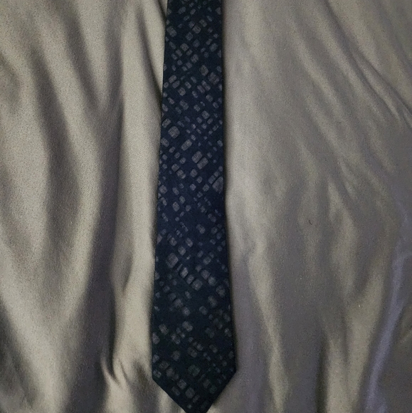 Marwood Blue Skinny Cotton Tie - Picture 1 of 10